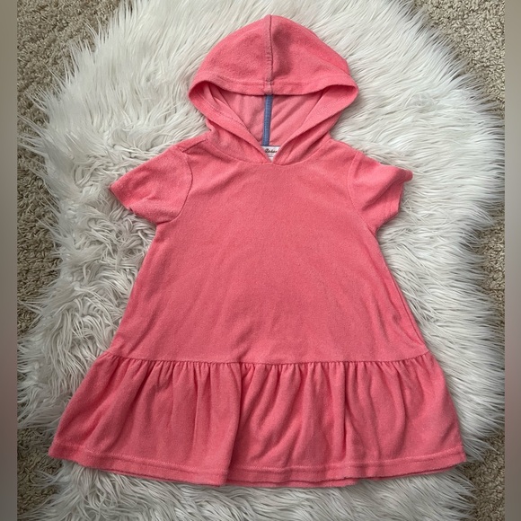 {Tommy Bahama} Hooded Short Sleeve Swim Cover Up in Pink - Baby Girl 18 Months - Picture 1 of 8